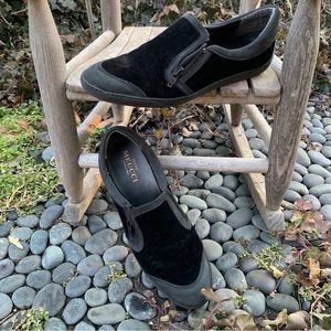 Sesto Meucci Italy Frida Novel Velvet & Leather Slip Ons